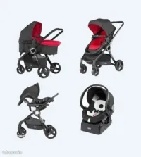Poucette urban plus chicco trio + Siège auto bébé original هابطة كابة made in Italy 