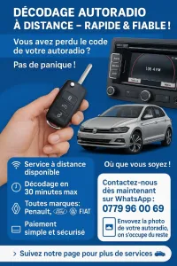 récupération des codes auto radio toute les voiture 