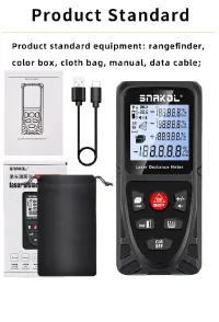 Metre laser 120m batterie rechargeable 