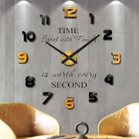 Horloge Murale 3D Décoration Pour Maison Salon Chambre Bureau Au Plusieurs Modele Et Couleur
