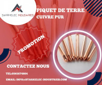 industrie-fabrication-piquet-de-terre-en-cuivre-pur-bordj-el-kiffan-alger-algerie