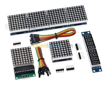 Dot Matrix MAX7219 ( 1 bit & 4 bit ) Arduino