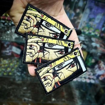 Porte Clé Broderie 1 Anime Otaku One Piece Naruto Attack On Titans Demon Slayer Jujutsu Kaisen 
