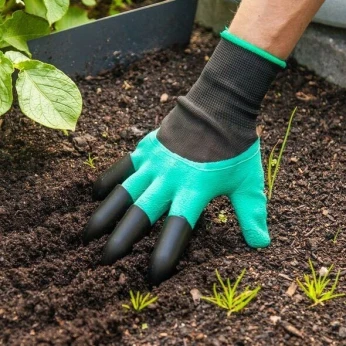 قفازات البستنة ذات مخالب على الأصابع للمساعدة في عملية الحفر