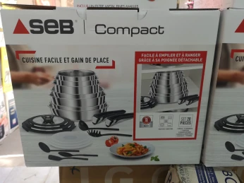 Seb Compact Inox Batterie de cuisine 20 pièces, Induction