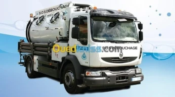 Camion Vidange. Nettoyage débouchage canalisation vidange