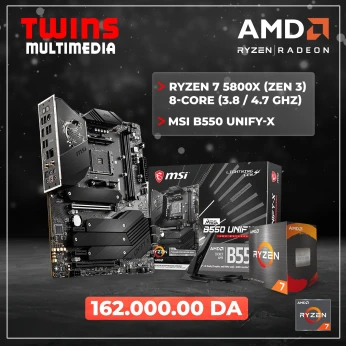 Kit Upgrade MSI B550 UNIFY-X + CPU AMD RYZEN 7 5800X