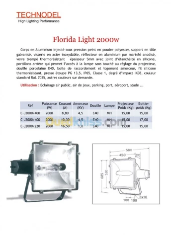 Projecteur 2000W
