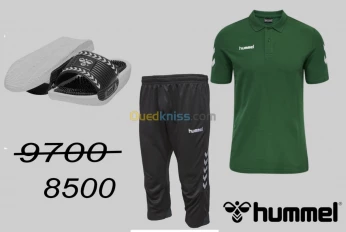Pack été Pantacour+Polo+Claquette Vert