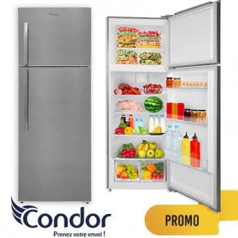 Réfrigérateur CONDOR VITA Double porte – 498 L – Defrost – Gris