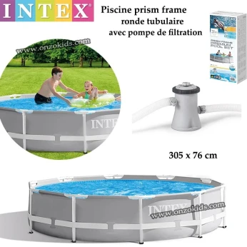 Piscine prism frame ronde tubulaire 305 x 76 cm avec pompe de filtration | Intex