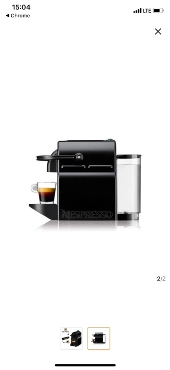 Nespresso Inissia Espresso Machine by De'Longhi, Black EN80B PROMO CHOC