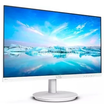 Moniteur LED Philips 241V8W 23,8 po IPS 75 Hz 4 ms (VGA/ HDMI/ AUXO) - Blanc
