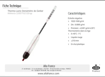 Thermo Lacto densimètre GERBER
