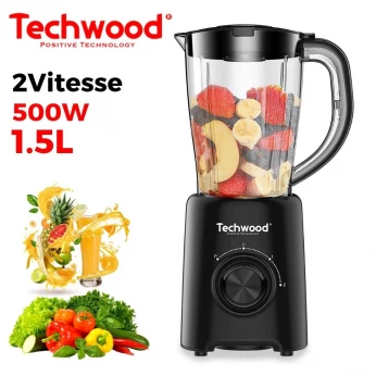 Blender De 2 Niveaux De Vitesse Avec Fonction Impulsion 1.5L 500W Techwood TBL-786