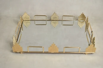 PLATEAU RECT MIROIR 41*31CM