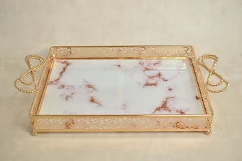 PLATEAU RECT DORE 40*30 cm