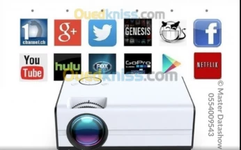 Data show Mini Projecteur Datashow P20 Android 9.0 WIFI 4k 3000 Lumens ضمان 60 يوم