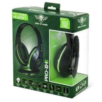 MICRO CASQUE SPIRIT OF GAMER PRO XH5 NOIR ET VERT XBOX ONE