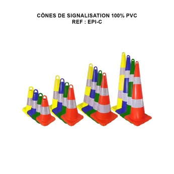 Cônes de signalisation 100% PVC