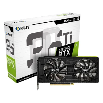 Palit GeForce RTX 3060 Ti Dual - LHR - 8 GO GDDR6 - HDMI/TRI DISPLAYPORT - PCI EXPRESS