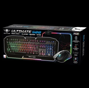 SPIRIT OF GAMER ULTIMATE 500 Pack 3-EN-1 Ensemble pour gamer avec rétroéclairage RGB