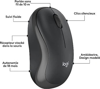 Logitech MK295 Silent Ensemble Souris Et Clavier Sans Fil Avec Technologie SilentTouch