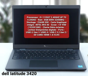 Dell latitude 3420 i5 1135g7_8g ddr4_ssd 256g_ intel iris xe