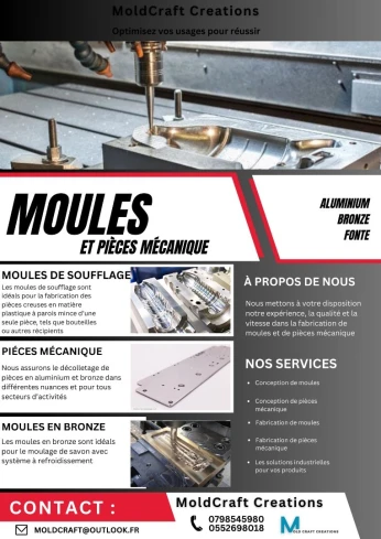 Usinage moules et pièces mécaniques