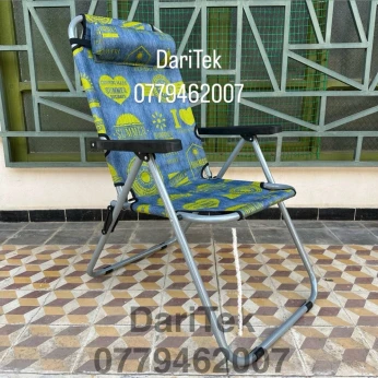 Chaise longue Pliante 3 Positions avec Coussin Importation De Plage et Camping - كرسي بحر قابل للطي
