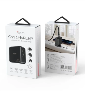 Yesido Chargeur 65W 3 in 1 - 35W et 25W