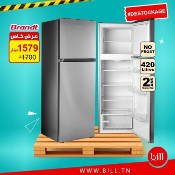 PROMOTION REFRIGERATEUR BRANDT 440 INOX NO FROST