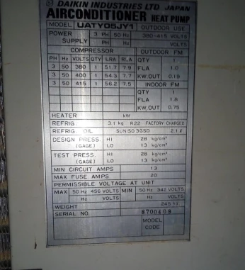 Pompe à chaleur DAIKIN neuve