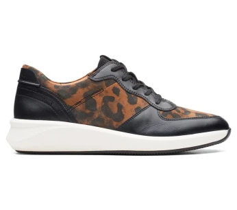 CLARKS Un Rio Sprint Leopard Prt Comb