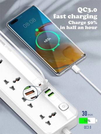MULTIPRISE LDINIO SC5415 3USB 1TYPE-C 5 SORTIE 2500W