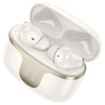 Airpods Hoco EQ10 Écouteurs Bluetooth 5.3 sans Fil Affichage LED Autonomie 28H milky white