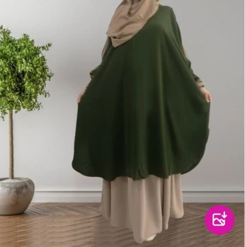 جلباب بثلاث قطع سطوندار