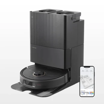 Robot aspirateur laveur avec station de vidange roborock qrevo plus - 7000pa-90 min autonomie