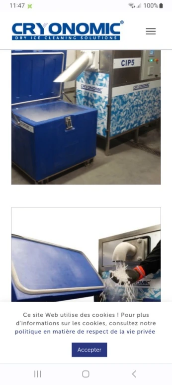Production Glace seche et nettoyage Cryogenique