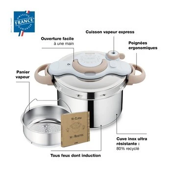 SEB CLIPSO MINUT ECO RESPECT COCOTTE-MINUTE 7,5 L