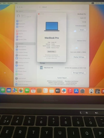 Macbook pro m1 2020 256/16 mdm cycle 110