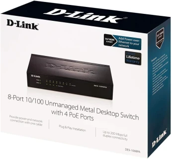 SWITCH D-LINK DES-1008PA