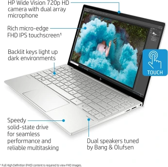 HP ENVY 13 ba1010nr i7 1165G7 8Go 256Go 13.3 FHD Tactil w10