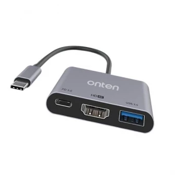 ONTEN USB Type-C to 4K HDMI + USB 3.0 + PD HUB Adapter