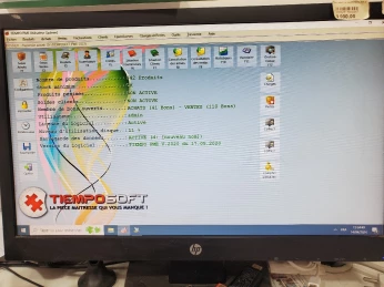 Logiciel commercial avec imprimante code à barres
