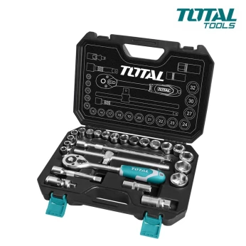 Caisse de douille 25 pcs TOTAL