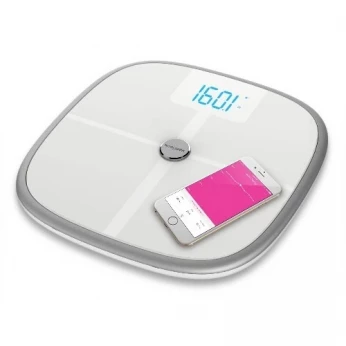 Koogeek Smart Health Scale BT WiFi Sync mesure la masse osseuse musculaire IMC BMR et la graisse viscérale, le poids de la graisse corporelle, l'eau, 16 utilisateurs, reconnaissance, capacité de poids de 330 lb/150 kg