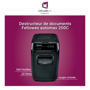 Destructeur de document AutoMax 200C de Fellowes