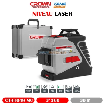 Niveau Laser 3x360 3D 30m Avec Télécommande CROWN