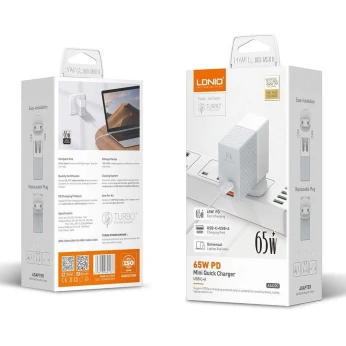 CHARGEUR LDNIO A2620C PD+USB 3.0 65W
